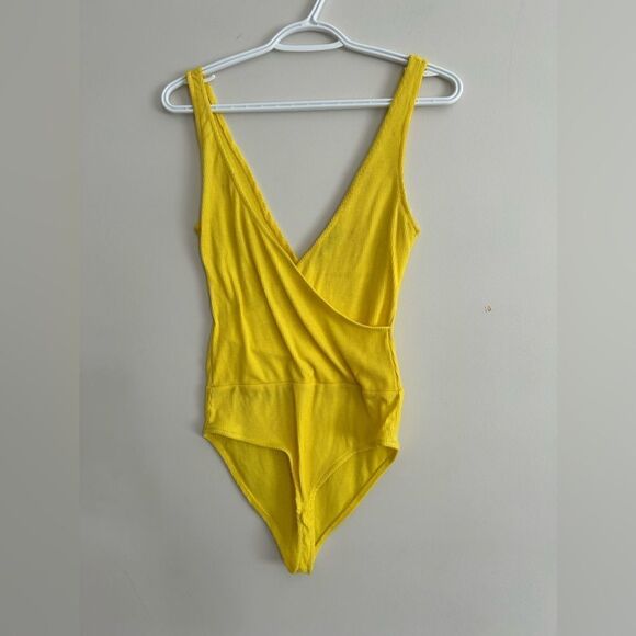 Zara Trafaluc Yellow Front Cross Bodysuit - Picture 2 of 14